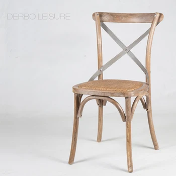 Moderné klasické slávny Dizajn loft módne starožitné Americkom vidieckom štýle pevný drevený kríž späť, stravovanie strane stoličky nábytok 1PC
