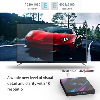 H96 MAX Android 9.0 TV Box RK3318 2.4 G/5G Wifi 4 GB 64 GB Google Voice Youtube 60fps 4K Media player H96MAX Smart TV Set-top-Box