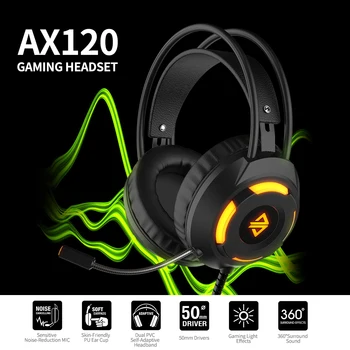 AX120 káblové gaming headset 7.1 nezávislé zvukové karty hudby na zníženie hluku headset je vhodný pre stravovacie kuracie, LOL