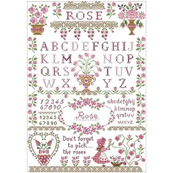 Pink rose garden vzory Počíta Cross Stitch 11CT 14CT 18CT DIY Čínsky Cross Stitch Súpravy Výšivky, Výšivky Sady