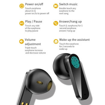 XG49 Duté Ultratenké TWS Bluetooth 5.0 Bezdrôtový In-ear Športové Slúchadlá Slúchadlá 2020