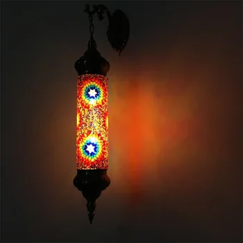 Nové Stredozemnom štýle Art Deco turecký Mozaiky Nástenné Svietidlo Ručne mozaikové Sklo romantický nástenné svietidlo