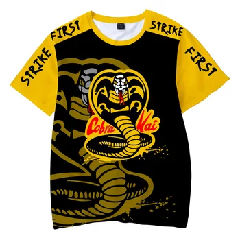 Letné Fashion T-Shirt Cobra Kai 3D Tlačený TELEVÍZNY Seriál Mužské A Ženské Páry Harajuku Nadrozmerné T-Shirt Cosplay Hip-Hop T-Shirt