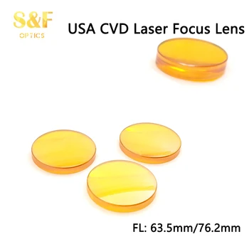 S&F Dia. 12 mm FL 63.5/76.2 mm USA CVD Znse CO2 laser focus objektív pre laserové rezacie rytie stroj