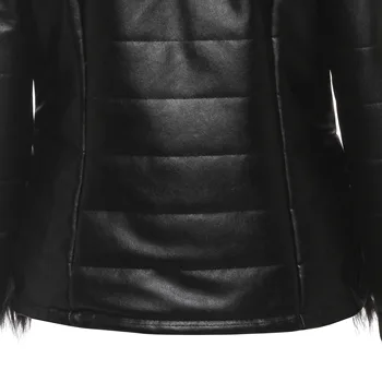 Ženy Bundy Bežné Black Gotický Cool Plus Veľkosť 5XL Slim Faux Kožené Kabáty Obyčajný Topy Ženská Móda Punku OL Zimné Zvrchníky