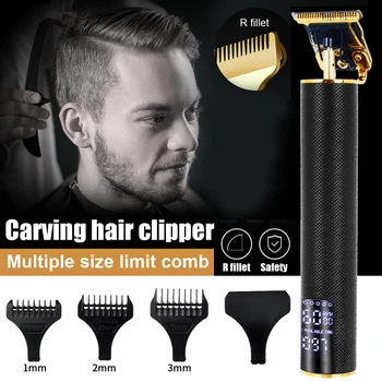 2021 Nové LCD Hair Clipper vlasy rezací Stroj USB nabíjateľné holič Zastrihávač Chĺpkov Zastrihávač Brady Hair cut Holiaci strojček pre Mužov