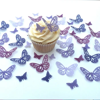 Veľkonočné Motýľ Oblátka papier, Vystrihnúť Cup Cake Vňaťou Zdobenie,Svadobnú Tortu nápad dekorácie,jedlé papiere pre cupcake dekorácie