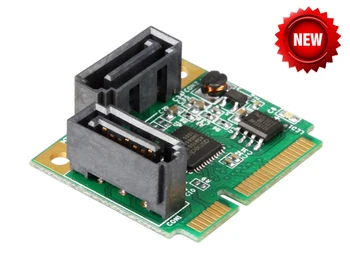 RAID 2-Porty SATA 3.0 mini PCIe Radič Karty mini PCI-e Dual SATA III 6Gb converter + RAID0 RAID1 JOBD držiak