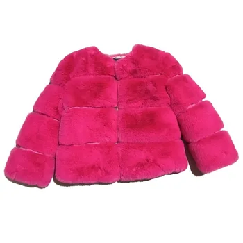 2020 Deti zimný kabát . Umelú kožušinu kabát / Solid farba fox kožušiny 11 farieb je k dispozícii