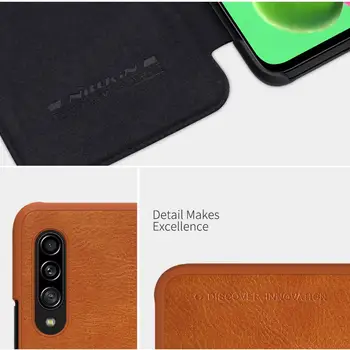 Pre Samsung Galaxy A90 5G Prípade Nillkin Qin Luxusné Kožené puzdro Flip Business Card Ultra-Tenký Kryt pre Samsung A90 Prípade, 5G