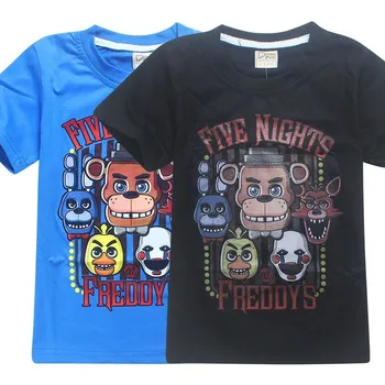 Päť Nocí V Freddyho Letné detské Oblečenie, Tričká, 5 Freddys Tee 3-12Y Deti Košele Chlapci hra Cartoon Vďakyvzdania Topy