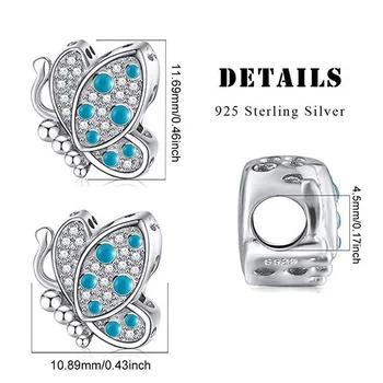 925 Sterling Silver Motýľ Korálky Fit Charms Striebro 925 Pôvodné 2020 Náramok Korálky Reflexions Pre Ženy DIY Šperky Robiť