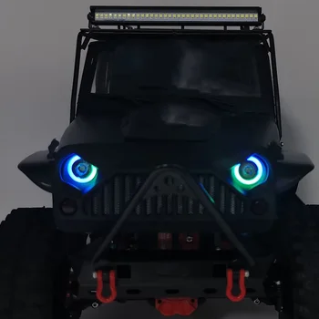 Univerzálny Angel Eye Farebné LED Svetlá predné svetlo na 1/10 RC Rock Crawler Axial SCX10 D90 Jeep Wrangler Telo Shell