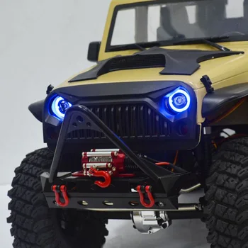 Univerzálny Angel Eye Farebné LED Svetlá predné svetlo na 1/10 RC Rock Crawler Axial SCX10 D90 Jeep Wrangler Telo Shell
