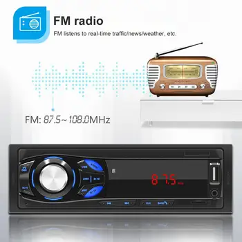 1 DIN Auto Stereo MP3 Prehrávač, FM Rádio, AUX TF Karty U Diskov Vedúci Jednotky V Prístrojovej doske, Prijímač Digitálnych Médií, autorádio Prehrávač