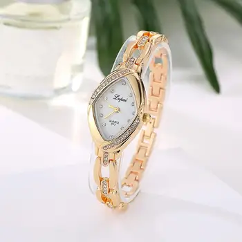 Nové Módne Drahokamu Hodinky Ženy, Luxusné Značky Náramok z Nerezovej Ocele Dámske hodinky Quartz Šaty Sledovať reloj mujer B50