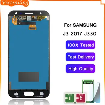 FIX2SIALING Super Amoled Displej Pre Samsung Galaxy J3 2017 J330 J330F Telefón Dotykový LCD Displej Digitalizátorom. Montáž