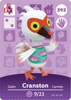 10pcs Ostrichs Animal Crossing Dedinčania Karty ACNH Blanche Cranston Gladys NFC Hry, Karty Ntag215 Značky NS Prepínač Wii U