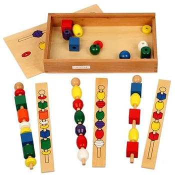 Puzzle, Hračky pre Deti, Farebné Drevené Vzdelávacie Tvar Stick Lištovanie Hračky pre Dieťa Kognitívne Hand-eye Koordináciou Hračka