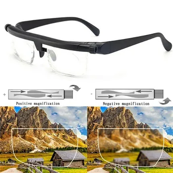 Môže Kvet TR90 Zväčšovacie Okuliare Dvojité Videnie Zameranie Dial Nastaviteľné Okuliare -6d až +3D Čítanie Krátkozrakosť Presbyopic Okuliare