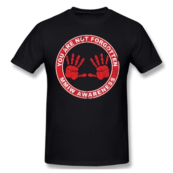 MMIW Oblečenie Chýba Zavraždený Domorodé Ženy Povedomia čierne Tričko Američania homme T-Shirt Tees Čistý Krátky Rukáv